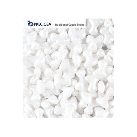 Tee Beads 2x8 mm Luster Alabaster - 40 pz