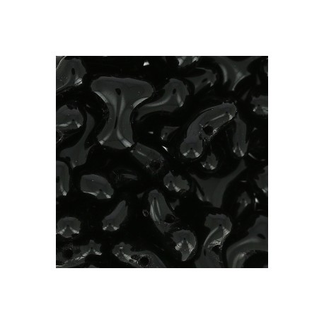 Tee Beads 2x8 mm Jet - 40 pz