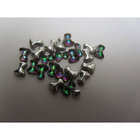 Tee Beads 2x8 mm Crystal Vitrail Medium - 40 pz