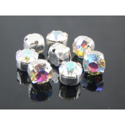 Chatons with setting ss34 (7,2-7,4mm) Crystal AB - 5 pcs