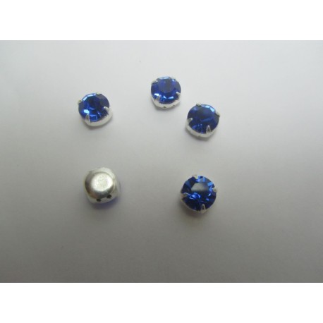 Chatons incastonati ss34 (7,2-7,4mm) Sapphire - 5 pz