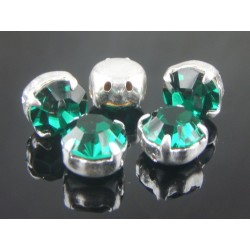 Chatons with setting ss34 (7,2-7,4mm) Emerald - 5 pcs