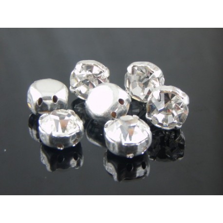 Chatons incastonati ss34 (7,2-7,4mm) Crystal - 5 pz