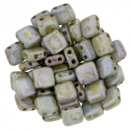 Perline Tile 6 mm Luster Marble Green - 40 Pz