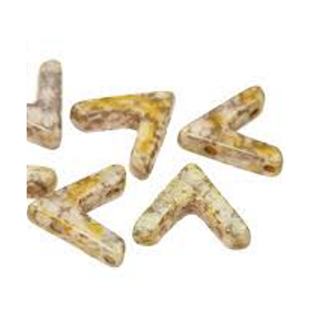 AVA® Bead 10x4 mm White Lila Gold Luster - 10 Pz