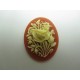 Cammeo Resina Ovale 40x30 mm Rose Ivory/Corneol - 1 pz