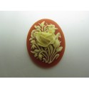 Cammeo Resina Ovale 40x30 mm Rose Ivory/Corneol - 1 pz
