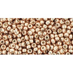 Toho Round 11/0 Permanent Finish Galvanized Rose Gold