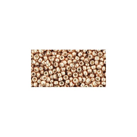 Rocailles Toho 11/0 Permanent Finish Galvanized Rose Gold