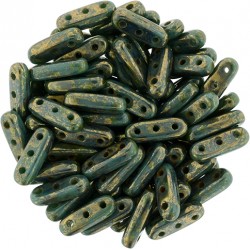 CzechMates Beam 3x 10mm Pers. Turquoise Bronze Picasso - 5 g