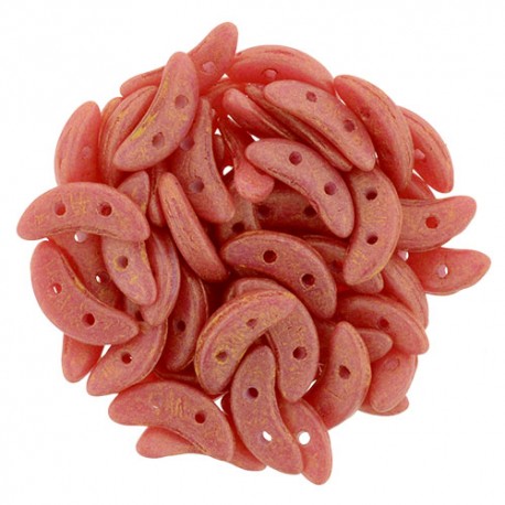Perline Crescent 3x10 mm Pacifica Strawberry - 5 g
