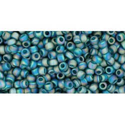 Rocailles Toho 11/0 Transparent Rainbow Frosted Teal - 10 g