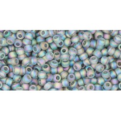 Toho Round 11/0 Tranpsarent Rainbow Frosted Gray - 10 g