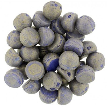 CzechMates Cabochon 2 Fori 7 mm Pacifica Elderberry- 10 pz
