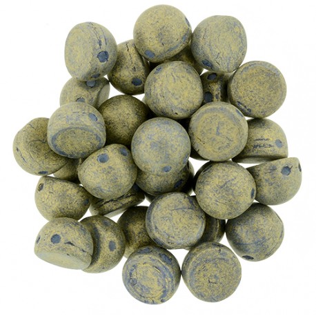 CzechMates Cabochon 2 Fori 7 mm Pacifica Poppy Sead- 10 pz