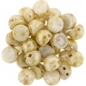 CzechMates Cabochon 2 Fori 7 mm Opaque Luster Picasso - 10 pz