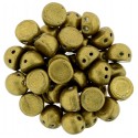 TrCzechMates Cabochon 2 Fori 7 mm Colorends Saturated Metallic Spicy Mustard - 10 pz