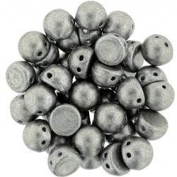 CzechMates Cabochon 2 Holes 7 mm Color Trends Saturated Metallic Sharkskin - 10 pz