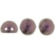 CzechMates Cabochon 2 Fori 7 mm Metallic Suede Pink - 10 pz