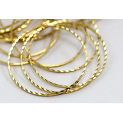 Connettore Cerchio Lavorato 40 mm in Ottone -1 pz