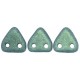 Perline Triangle 6 mm Metallic Suede Light Green- 5 g