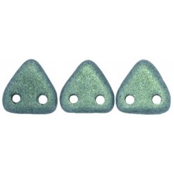 Perline Triangle 6 mm Metallic Suede Light Green- 5 gr