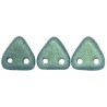 Perline Triangle 6 mm Metallic Suede Light Green- 5 g