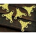 Connettore Triangololare Lavorato 16x17 mm in Ottone - 2 pz