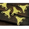Connettore Triangololare Lavorato 16x17 mm in Ottone - 2 pz