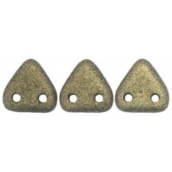 Perline Triangle 6 mm Metallic Suede Gold- 5 gr
