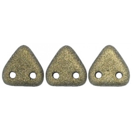 Perline Triangle 6 mm Metallic Suede Gold- 5 gr