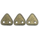 Perline Triangle 6 mm Metallic Suede Gold- 5 g