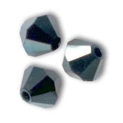 Bicono Swarovski 5301 3 mm Jet Hematite - 50 pz