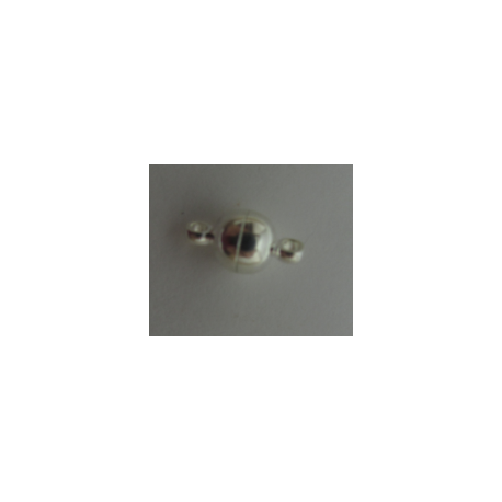 Chiusura Magnetica Rotonda Liscia 6x11,5 mm, Color Argento - 1 pz