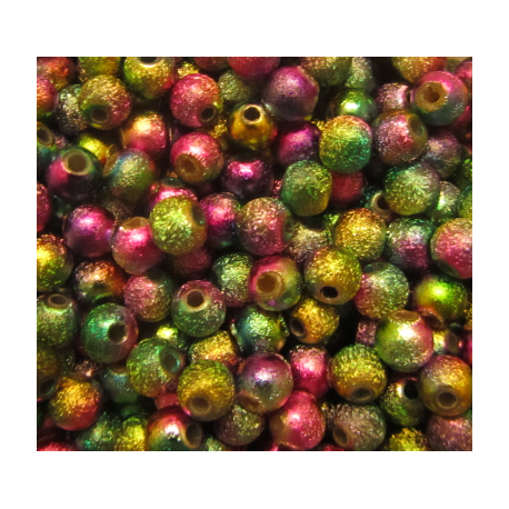 Perle Tonde Stardust in Acrilico 6 mm Multicolor - 100 pz