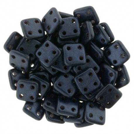 Perline QuadraTile 6 mm Metallic Suede Dark Blue - 5 gr