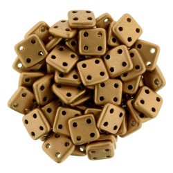 CzechMates QuadraTile 6 mm Matte Metallic Bronze Copper - 5 gr