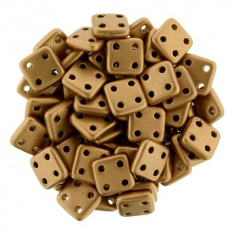 Perline QuadraTile 6 mm Matte Metallic Bronze Copper - 5 gr