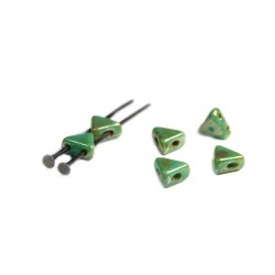 Khéops® par Puca® 6mm Opaque Green Turquoise Picasso - 5 g