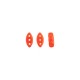 Cali Beads 3 x 8 mm Red/Orange Amber Opal - 20 Pz