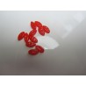 Cali Beads 3 x 8 mm Red/Orange Amber Opal - 20 Pz