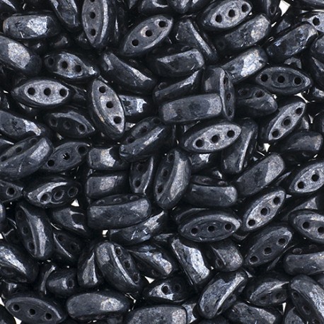 Cali Beads 3 x 8 mm Jet Hematite - 20 Pz