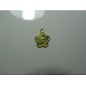 Charm Rosa 14 x 11 mm in Ottone - 5 pz