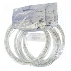 Aluminum Wire 1,2 mm (18 Gauge) Silver - Bobina 9,2 m