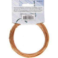 Aluminum Wire 1,2 mm (18 Gauge) Light Copper - Spool of 9,2 m (30 ft)