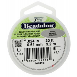Bead Stringing Wire Beadalon 7 Strands 0,61 mm Bright - Spool of 9,2 m