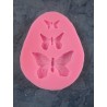 Stampo Silicone 3 Farfalle 7,5 x 6 x 0,7 cm - 1 pz