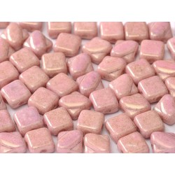 Silky Beads 6x6 mm Opaque Rose Luster - 30 pcs