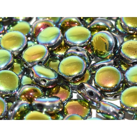 DiscDuo® Beads 6 x 4 mm Jet Vitrail Full - 25 pz