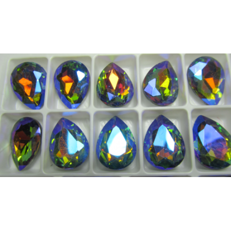 Cabochon Goccia Vetro 13x18 mm Rainbow AB - 1 pz